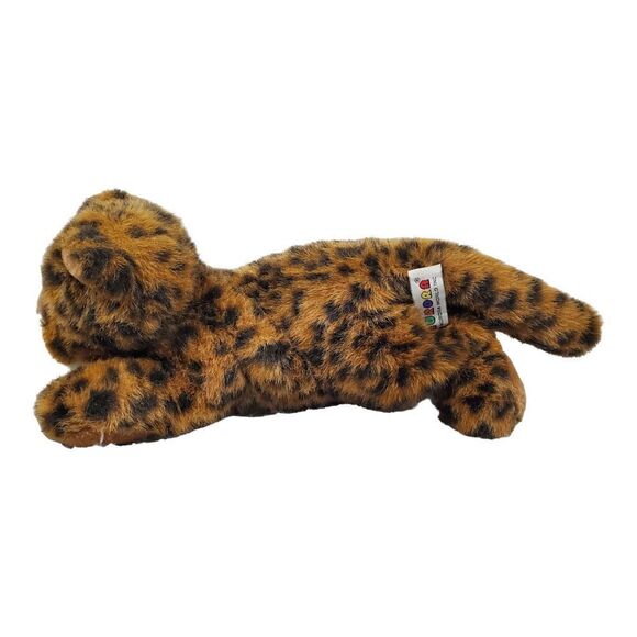 Aurora Leopard Cheetah Plush Floppy Laying Down Brown Black Body Stuffed Animal - Picture 3 of 9